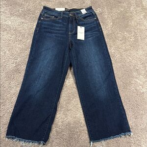 Judy Blue high rise stretchy wide leg crop! 3/26 NWT “always in style”